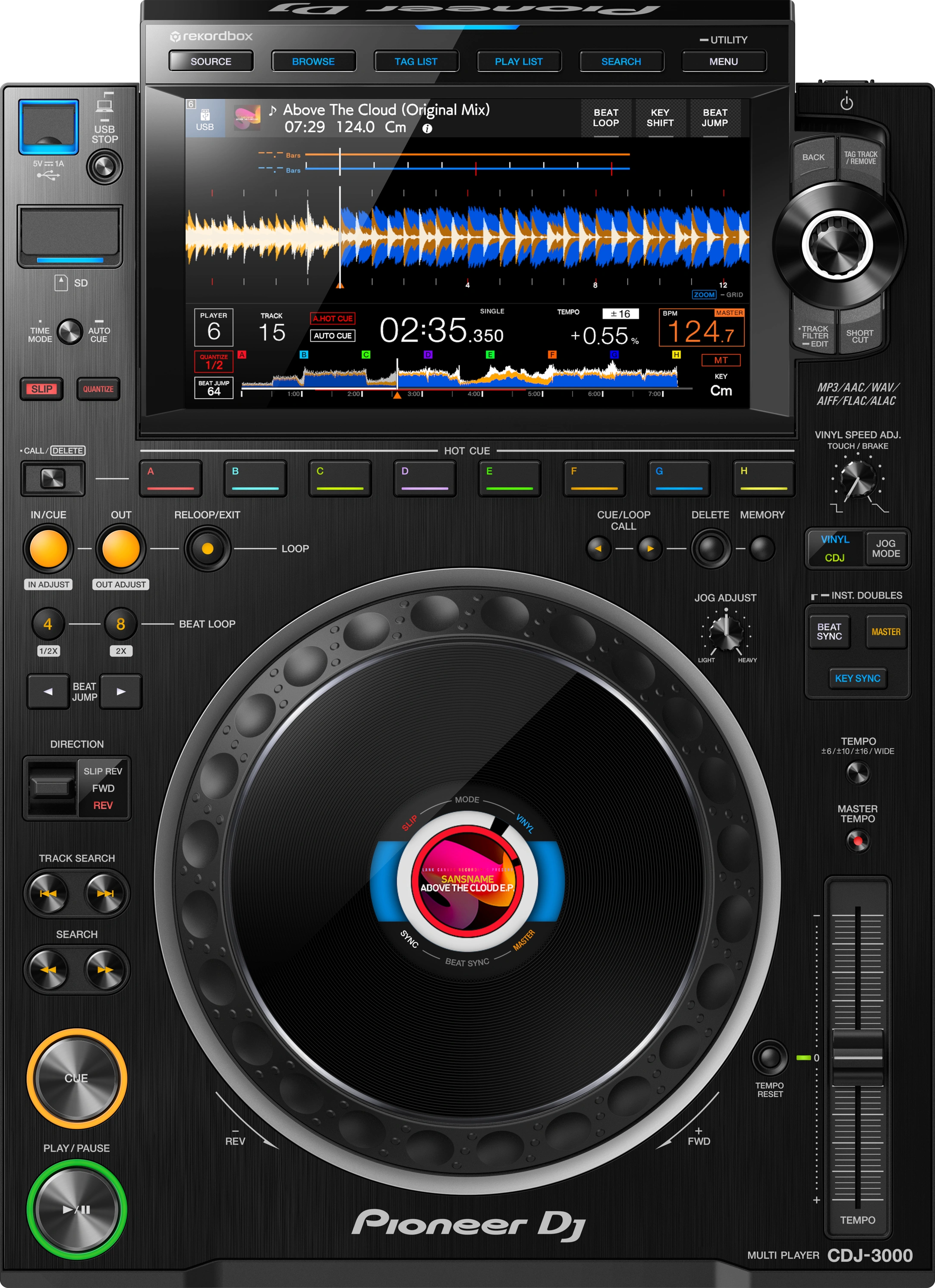 Pioneer CDJ-3000, exterior izquierdo
